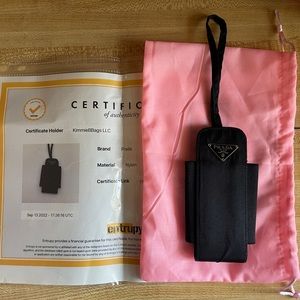 authentic prada keychain nylon wristlet lanyard y2k phone bag case holder
